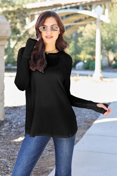 Basic Bae Full Size Round Neck Long Sleeve T-Shirt - Mervyns