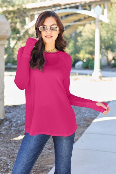 Basic Bae Full Size Round Neck Long Sleeve T-Shirt - Mervyns