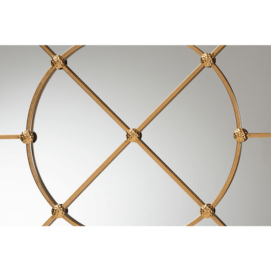 Baxton Studio Ohara Modern and Contemporary Gold Finished Metal Accent Wall Mirror - Mervyns