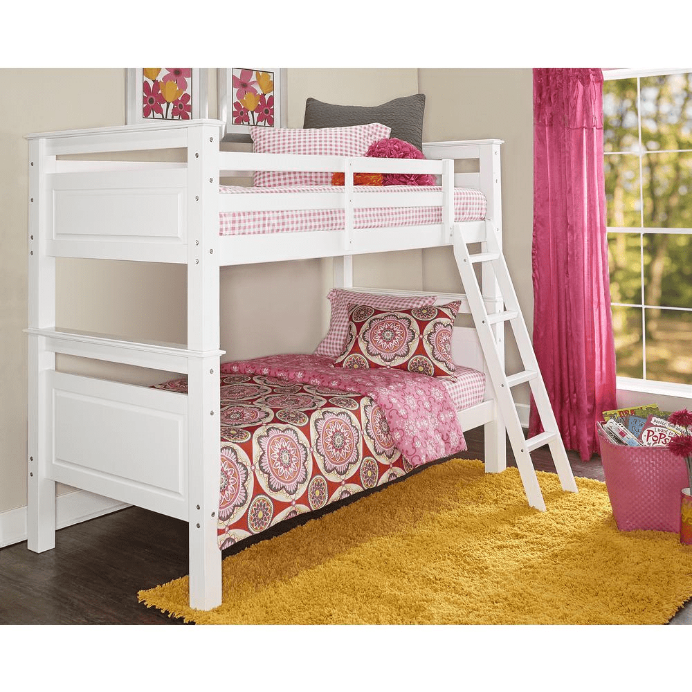 Beckett Twin Over Twin Bunk Bed, White - Mervyns