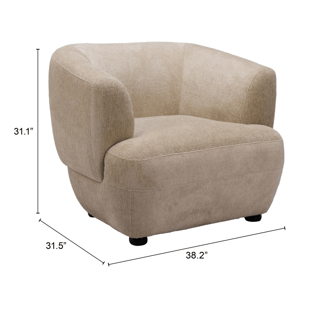 Bekker Accent Chair Golden Beige - Mervyns