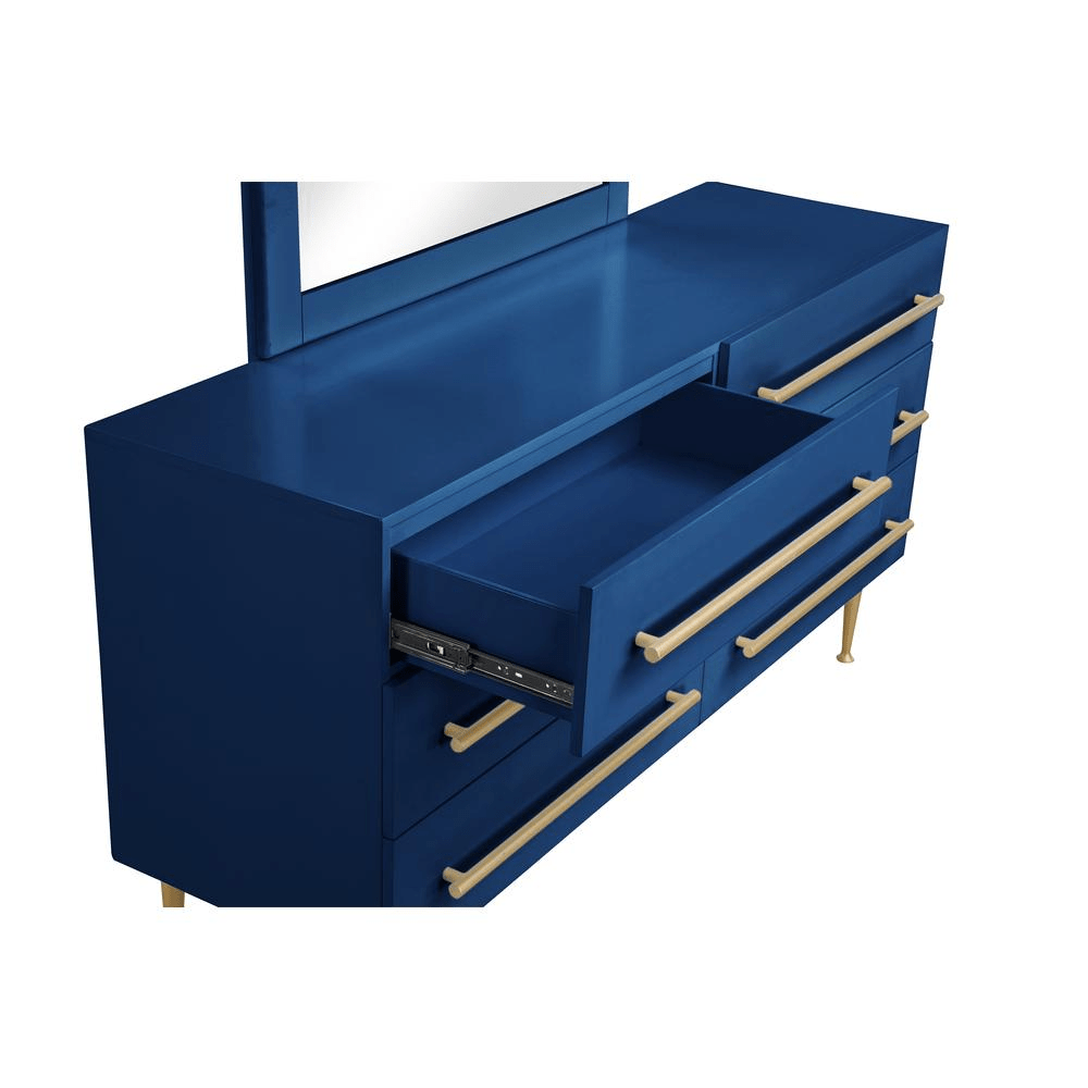 Bellanova Navy Dresser with Gold Accents - Mervyns