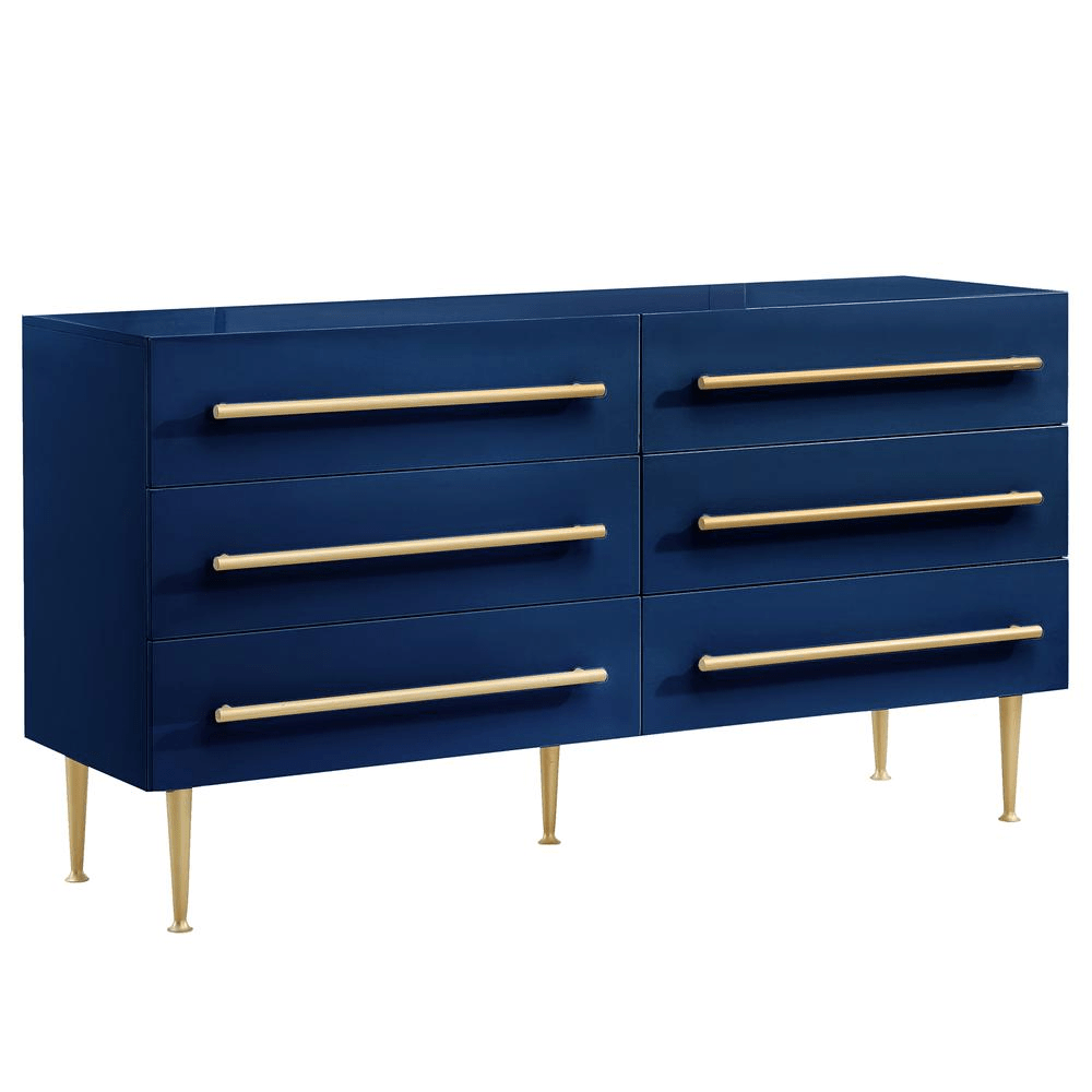 Bellanova Navy Dresser with Gold Accents - Mervyns