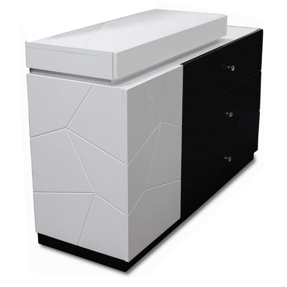 Berlin 6 - Drawer Modern Dresser in Black/White - Mervyns