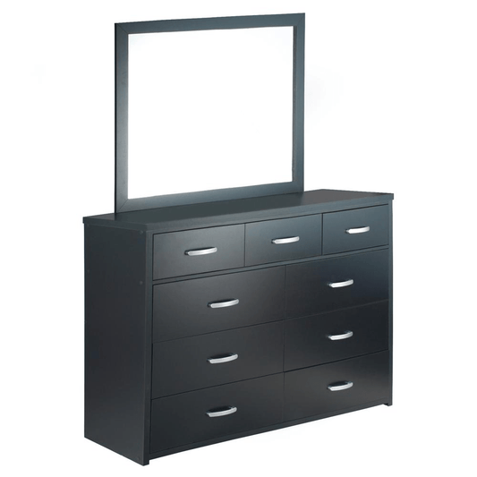 Better Home Products Majestic Super Jumbo 9 - Drawer Double Dresser in Black - Mervyns