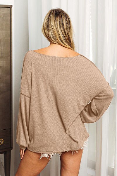 BiBi Exposed Seam Long Sleeve Top - Mervyns