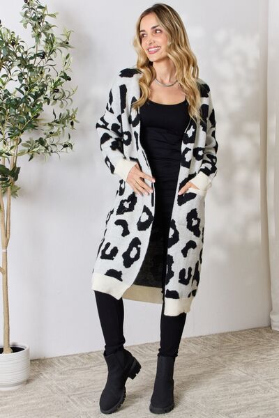 BiBi Leopard Open Front Cardigan - Mervyns