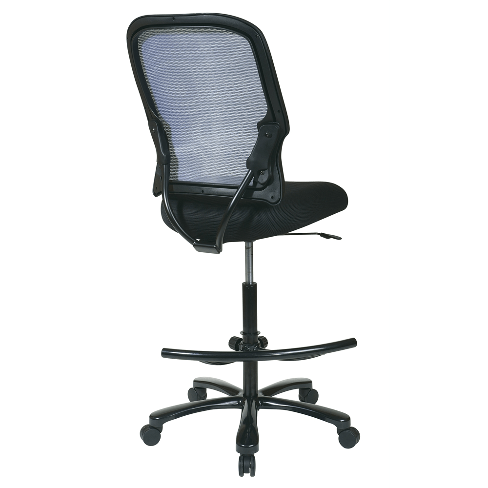 Big Man's Dark AirGrid® Back with Black Mesh Seat Double Layer Seat Drafting Chair - Mervyns