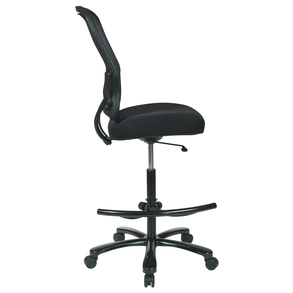 Big Man's Dark AirGrid® Back with Black Mesh Seat Double Layer Seat Drafting Chair - Mervyns