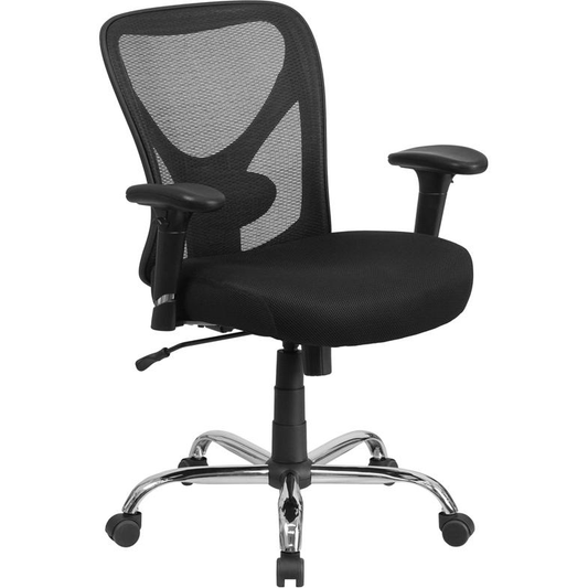 Big & Tall Office Chair | Adjustable Height Mesh Swivel Office Chair with Wheels - Mervyns