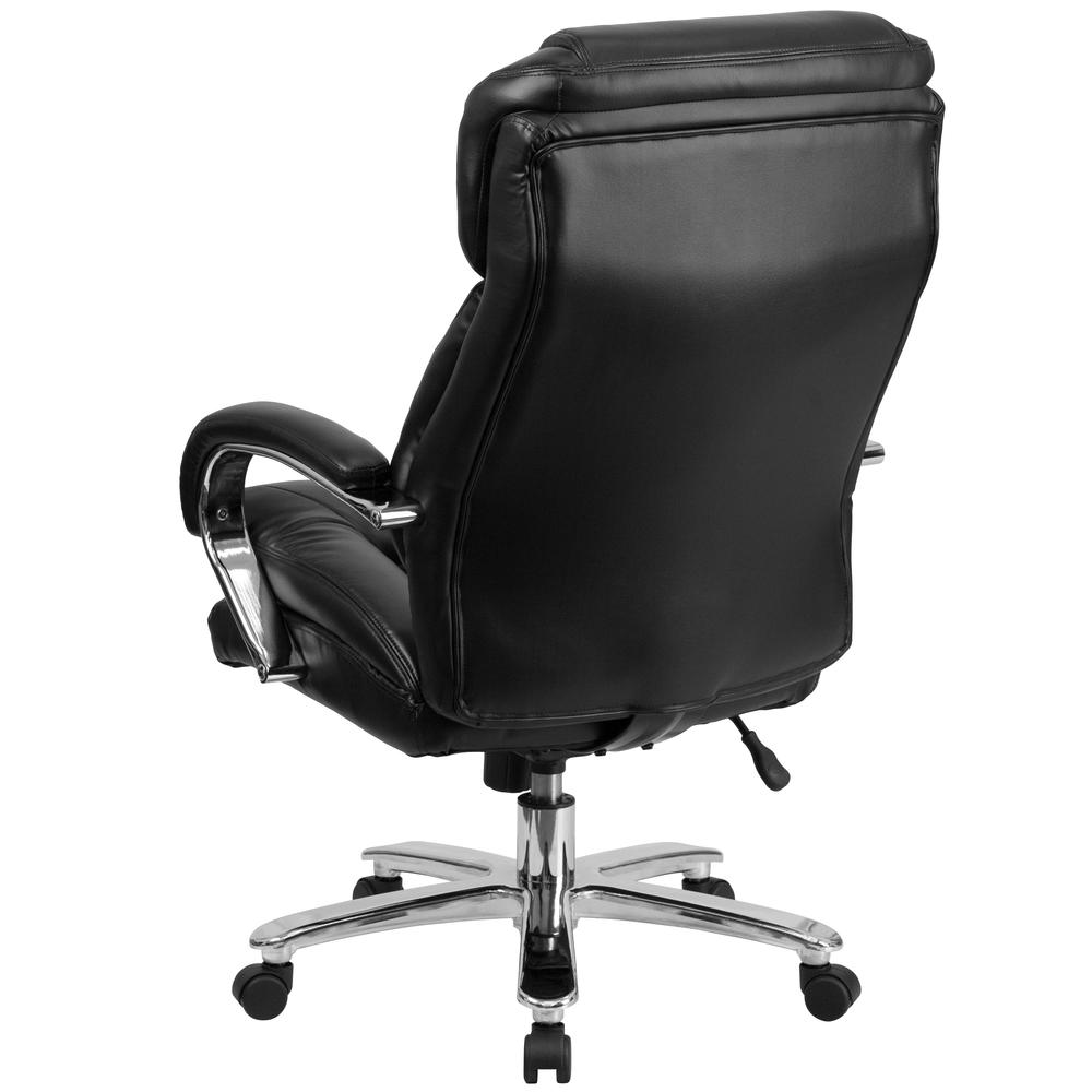 Big & Tall Office Chair | Black LeatherSoft Swivel Executive Desk Chair with Wheels - Mervyns