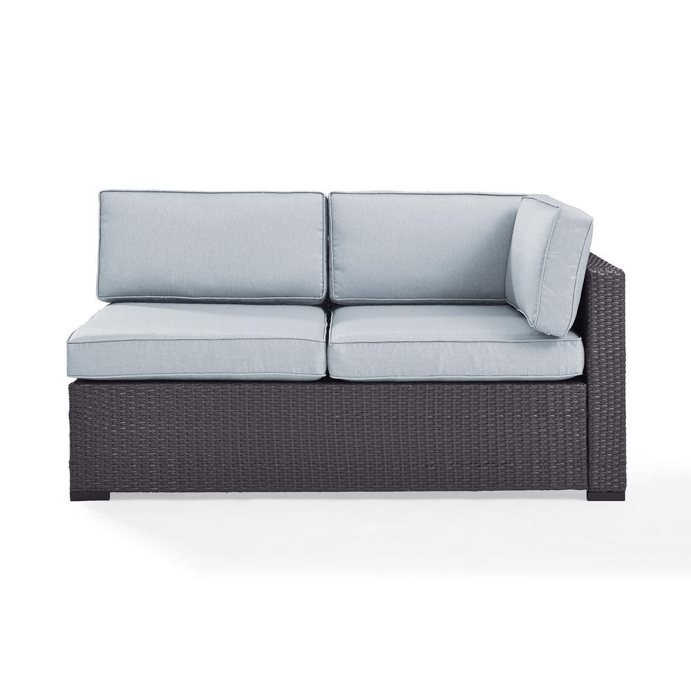 Biscayne Outdoor Wicker Sectional Loveseat Mist/Brown - Mervyns