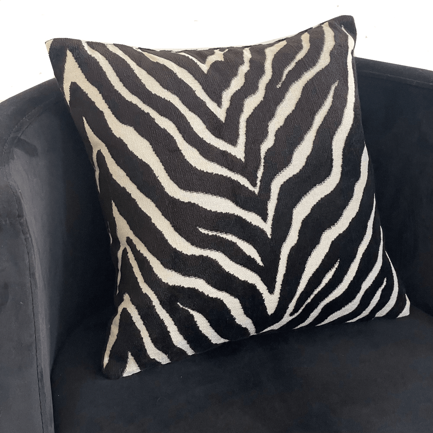 Black Zebra Black Animal Motif Luxury Throw Pillow - Mervyns