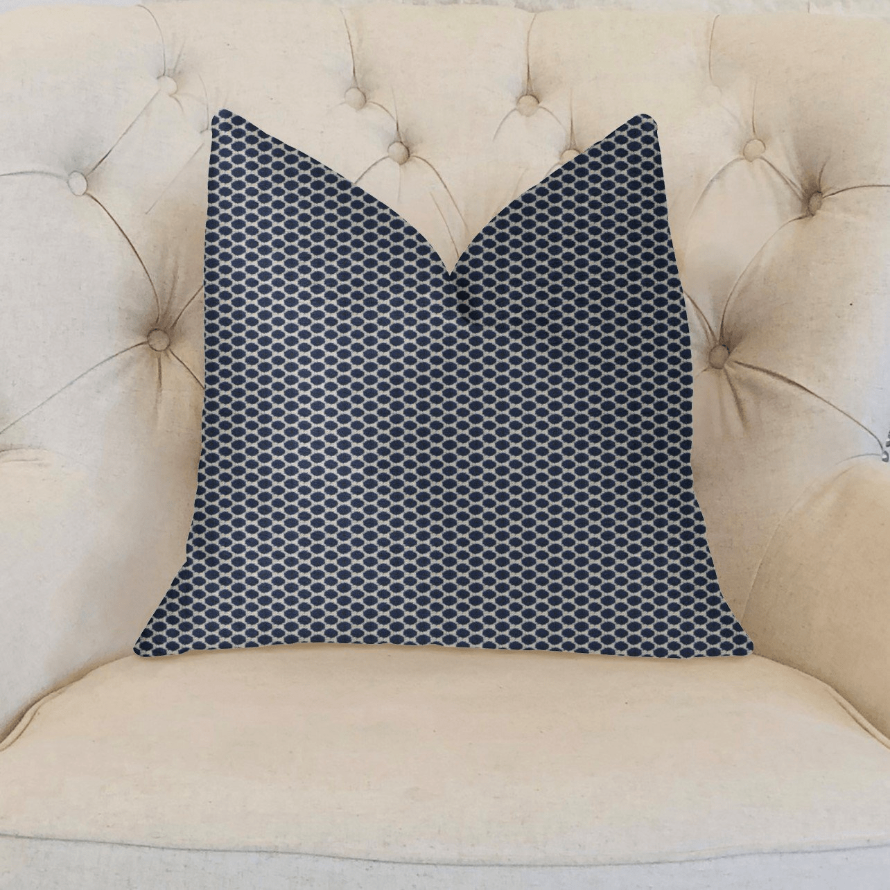 Blackwell Blue and Beige Luxury Throw Pillow - Mervyns