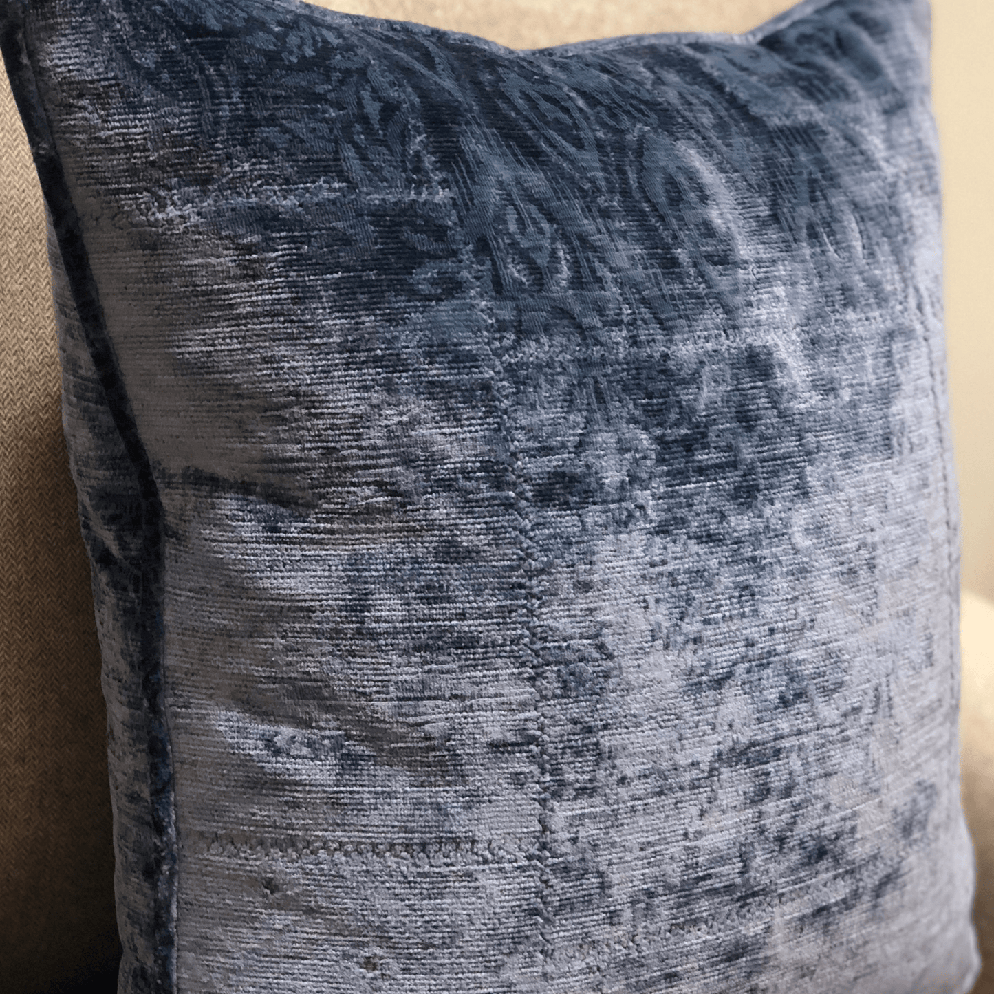 Bleu Velour Blue Luxury Throw Pillow - Mervyns