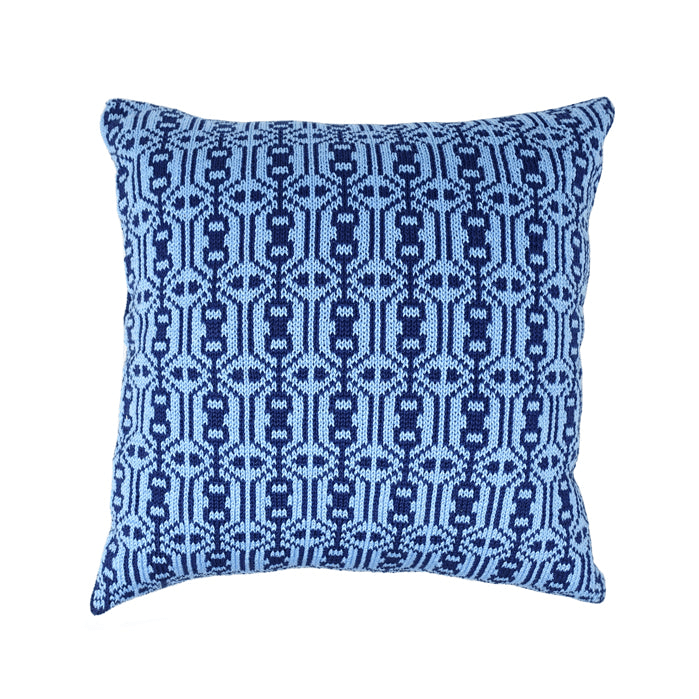 Blue Nordic Pattern Pillow, 14" - Mervyns