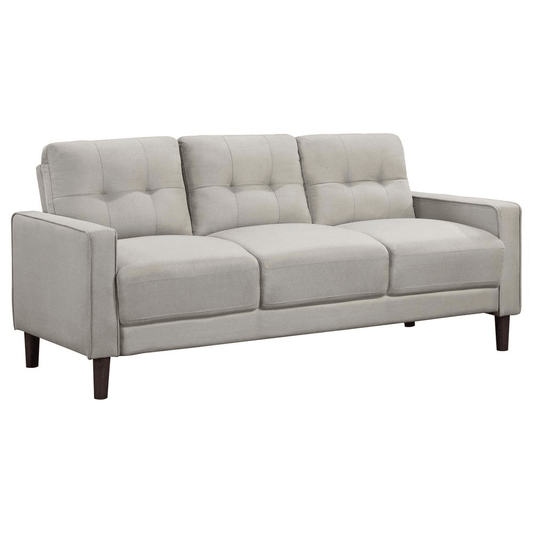 Bowen 2-piece Upholstered Track Arm Tufted Sofa Set Beige - Mervyns