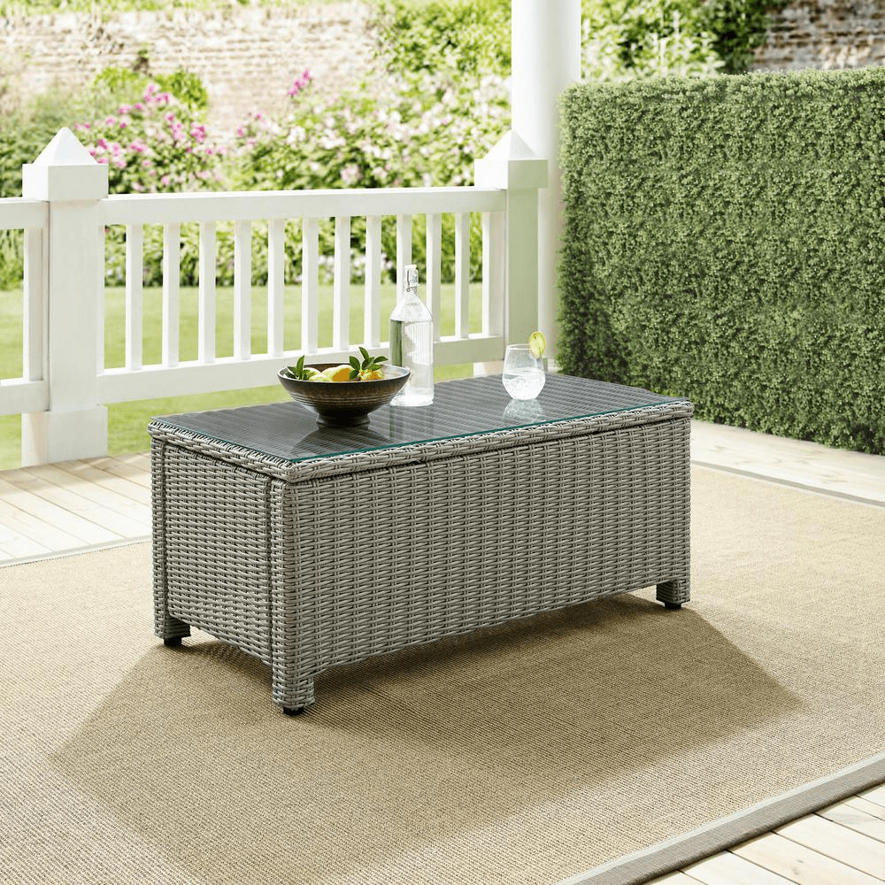 Bradenton Outdoor Wicker Coffee Table Gray - Mervyns