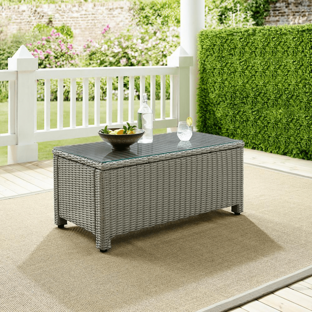 Bradenton Outdoor Wicker Coffee Table Gray - Mervyns