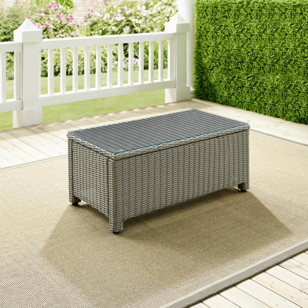 Bradenton Outdoor Wicker Coffee Table Gray - Mervyns