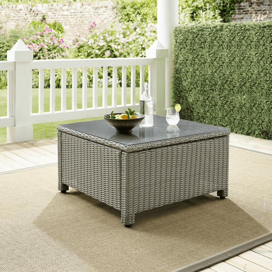 Bradenton Outdoor Wicker Sectional Coffee Table Gray - Mervyns