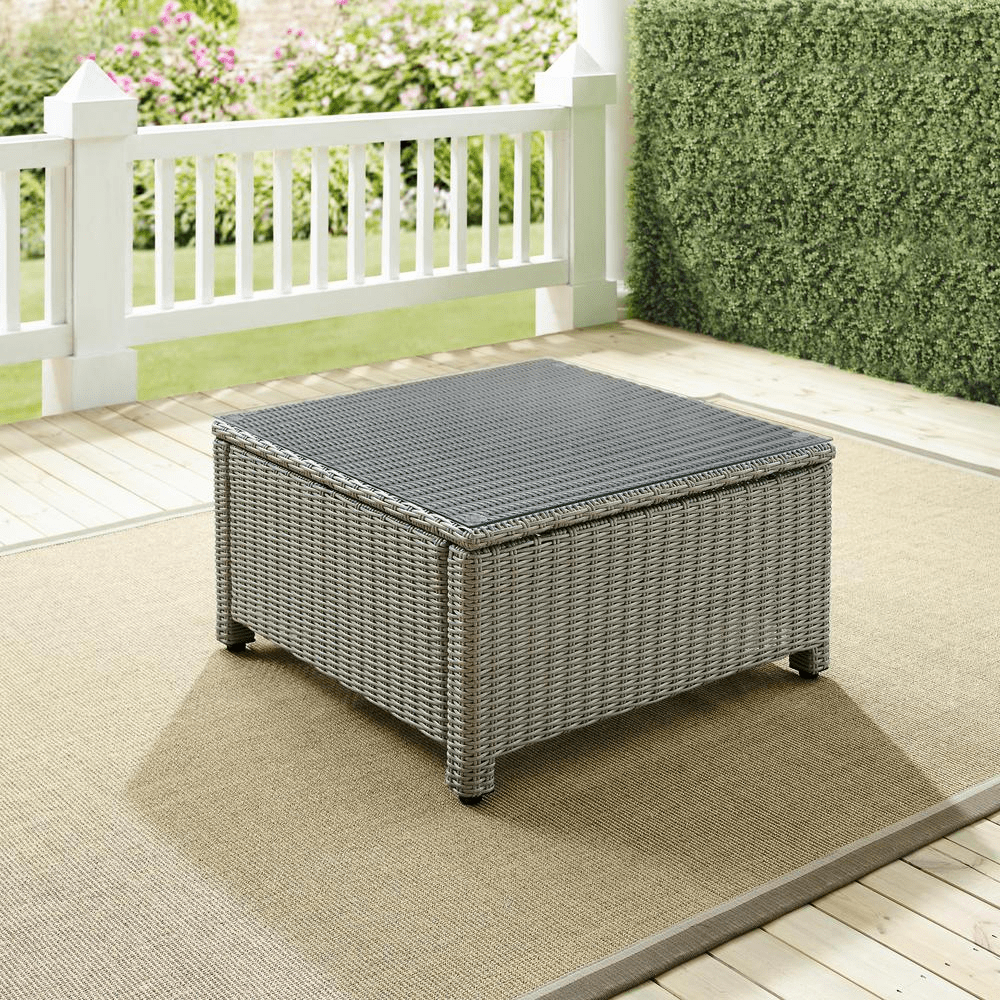 Bradenton Outdoor Wicker Sectional Coffee Table Gray - Mervyns