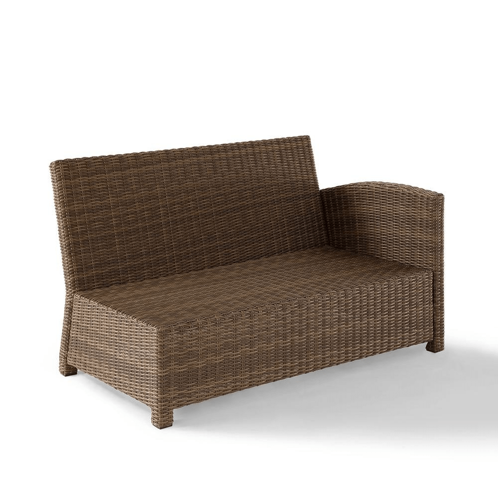 Bradenton Outdoor Wicker Sectional Right Side Loveseat Sangria/Weathered Brown - Mervyns