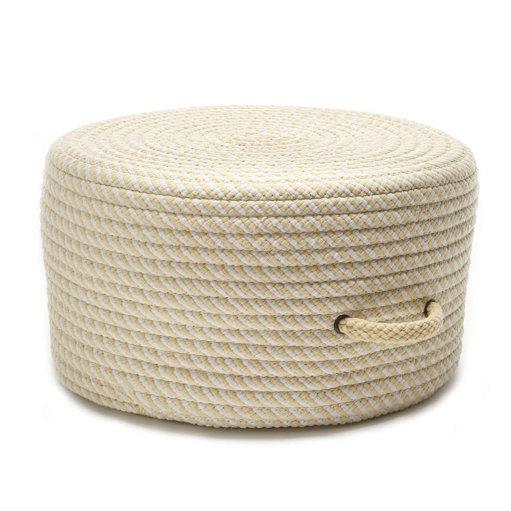 Bright Twist Pouf Banana/White 20"x20"x11" - Mervyns