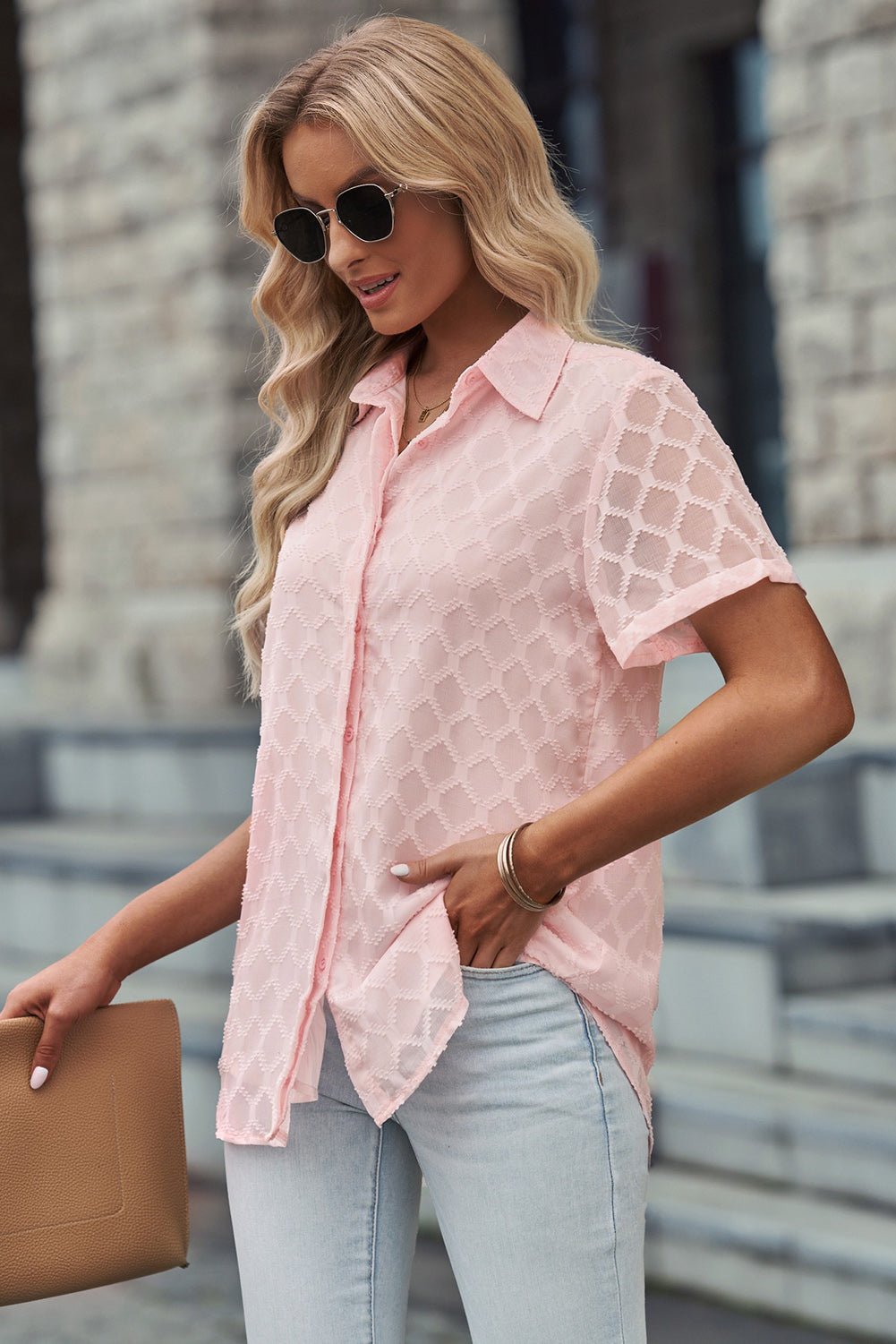 Button Up Short Sleeve Shirt - Mervyns