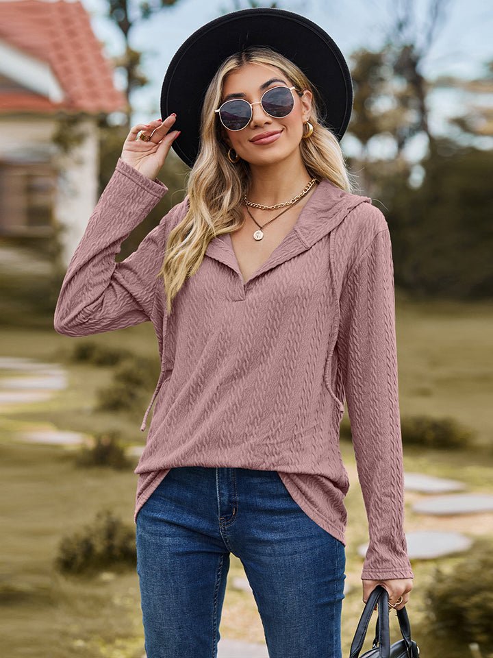 Cable - Knit Hooded Blouse - Mervyns