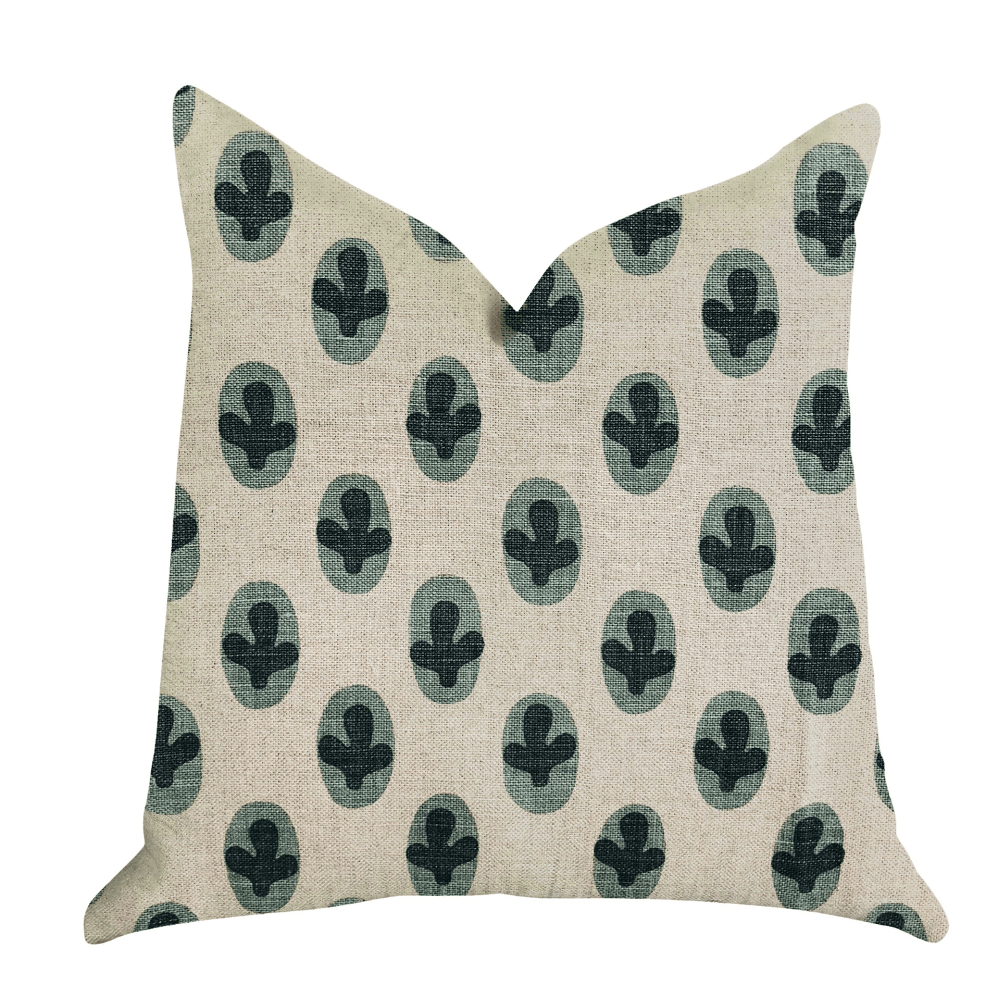 Cacti Pear in Green and Beige Color Luxury Throw Pillow - Mervyns