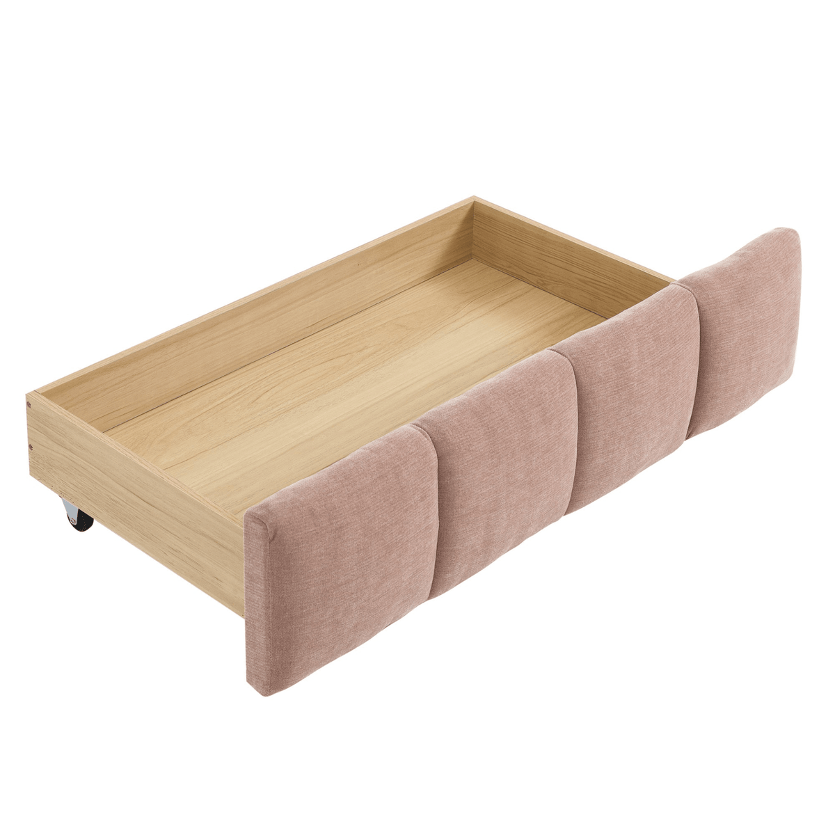California King size Upholstered Bed ,comfortable upholstered bed frame, Chenille fabric, with headboard and solid bed frame. With drawer for storage.-Pink(90.5''*80.5''*31'') - Mervyns