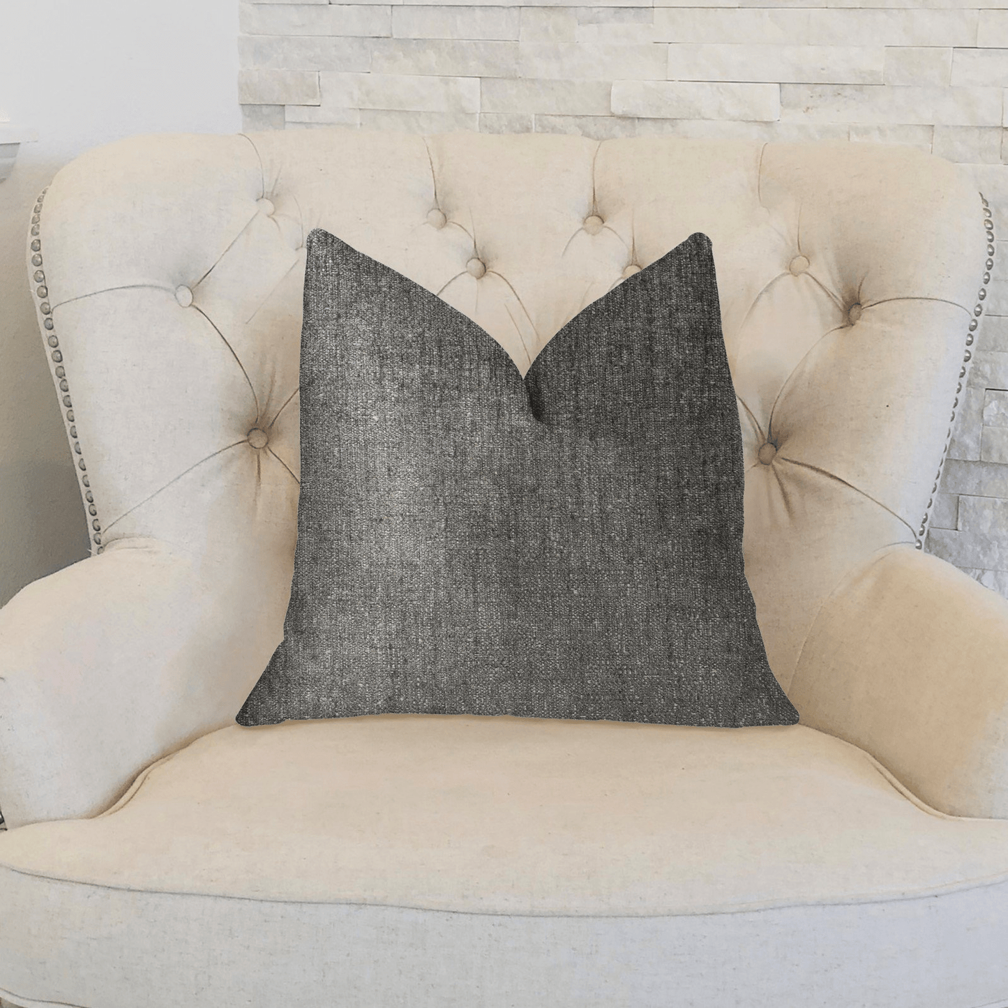 Cambridge Gray and Silver Luxury Throw Pillow - Mervyns