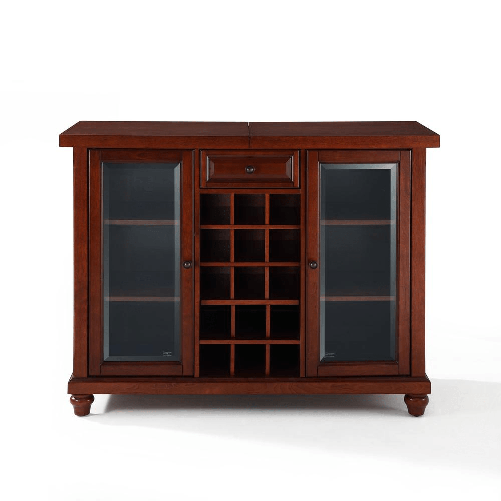 Cambridge Sliding Top Bar Cabinet Mahogany - Mervyns