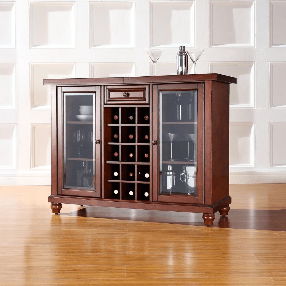 Cambridge Sliding Top Bar Cabinet Mahogany - Mervyns