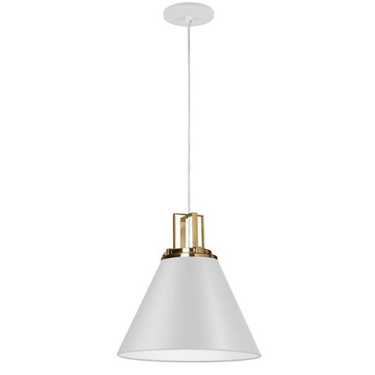 Camila 1LT Incandescent Pendant, MW w/ AGB Accent - Mervyns