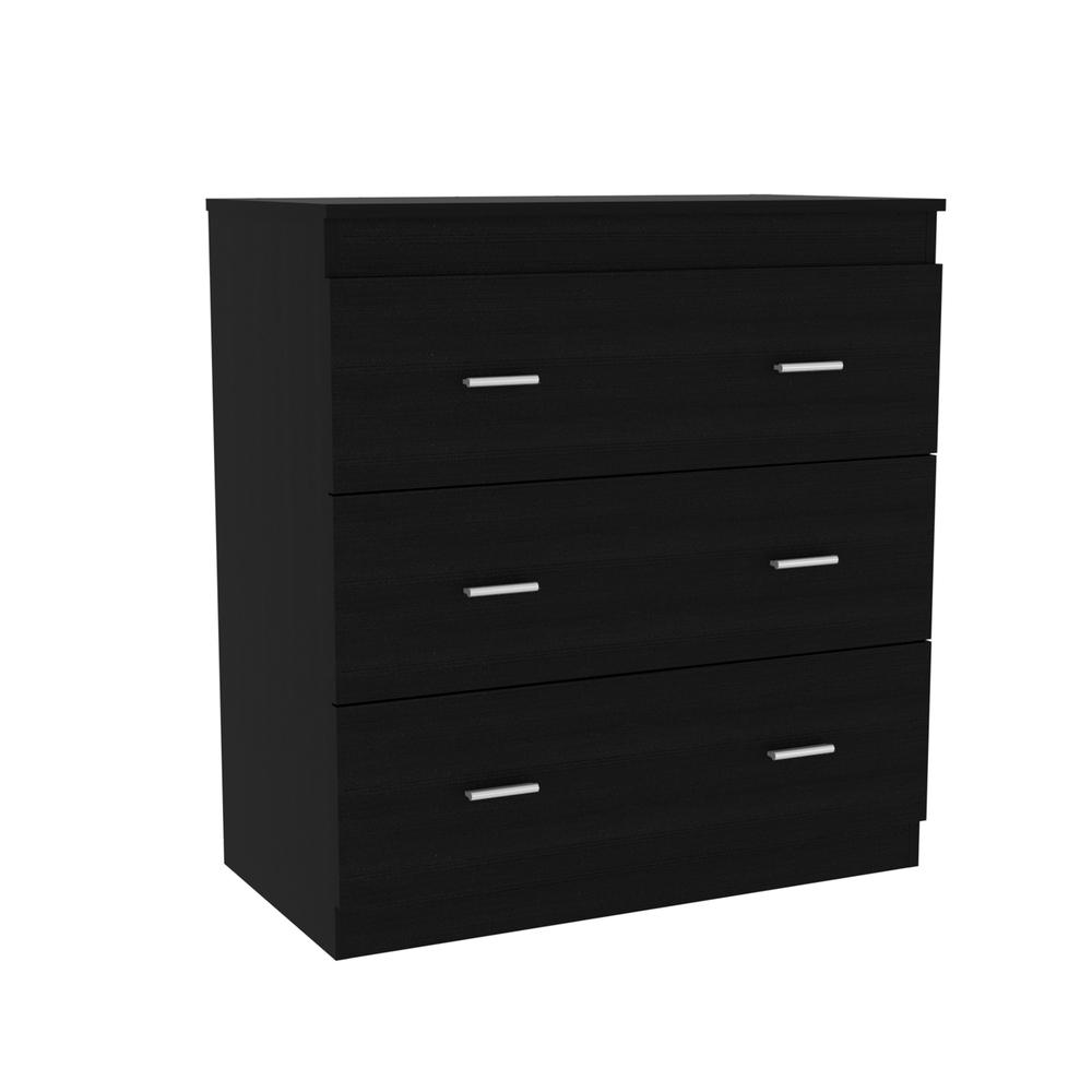 Capri Three Drawer Dresser - Black - Mervyns