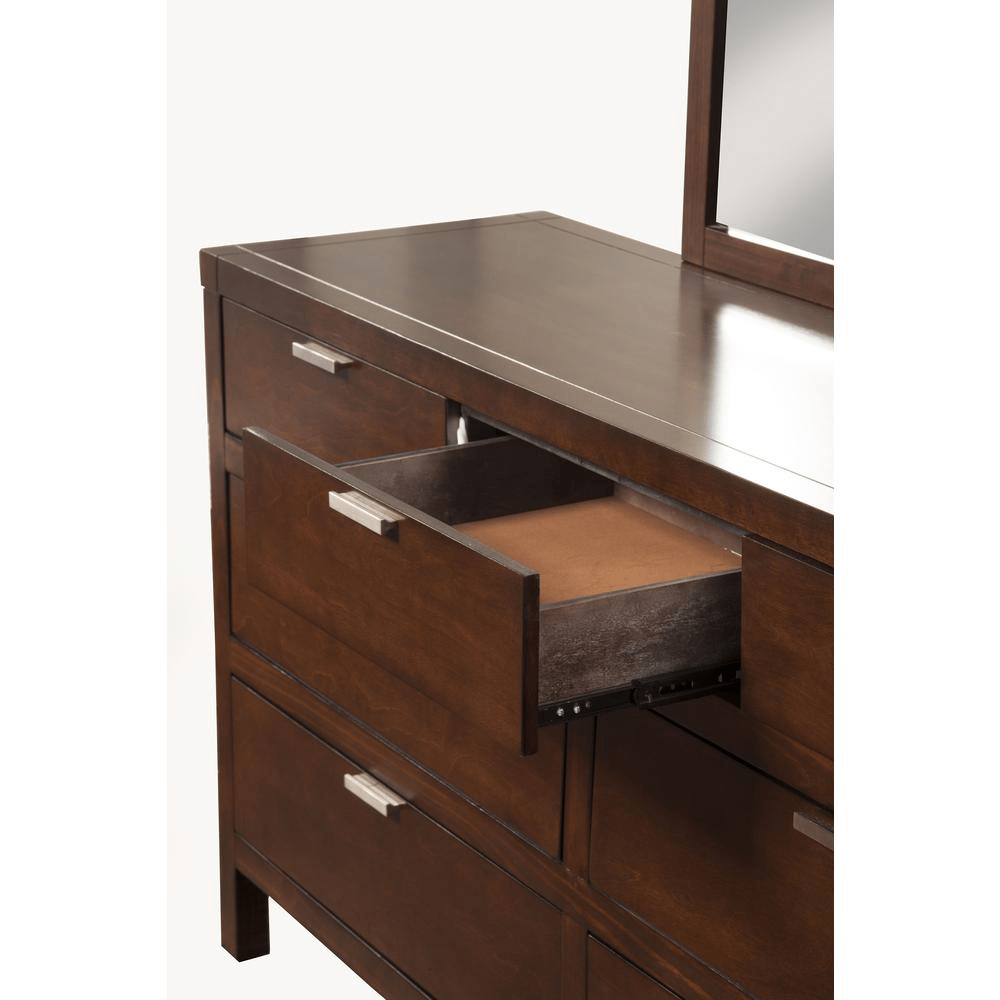 Carmel 7 Drawer Dresser, Cappuccino - Mervyns