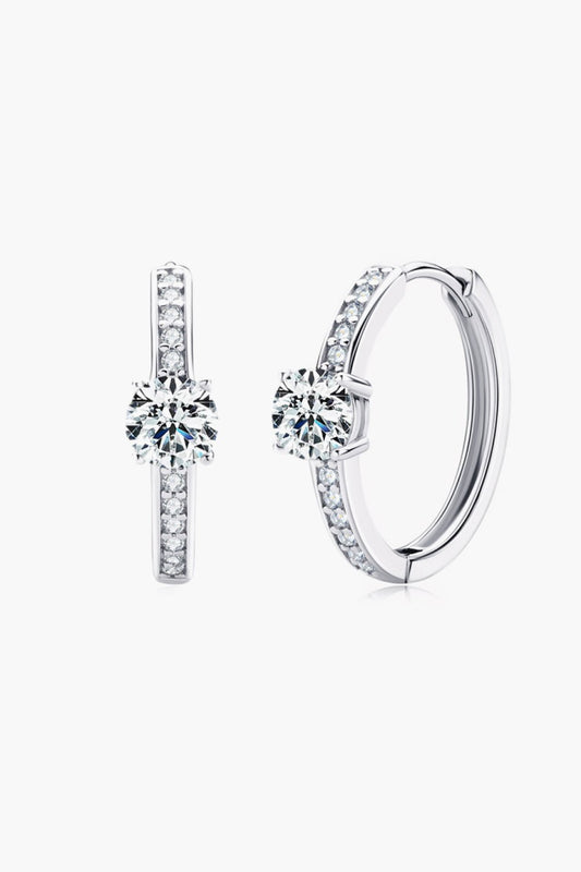 Carry Your Love 1 Carat Moissanite Platinum - Plated Earrings - Mervyns