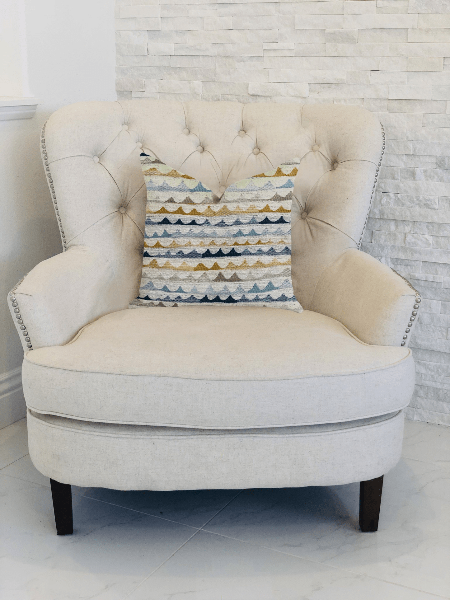 Caspian Rush Patterned Luxury Throw Pillow - Mervyns