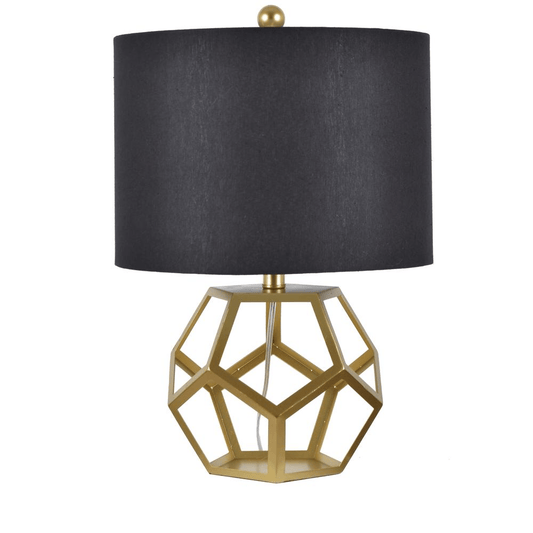 Cassandra Gold Metal Geo Lamp - Mervyns