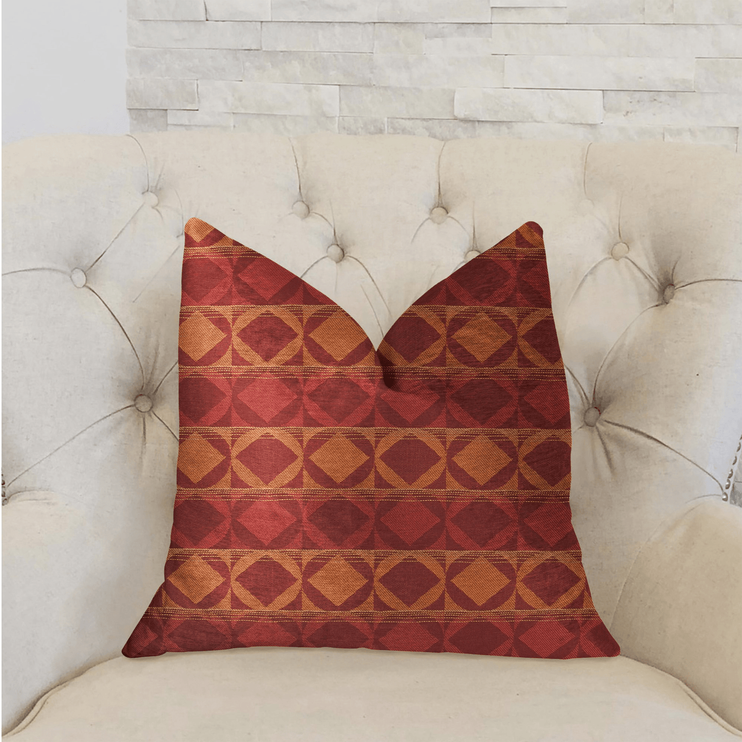 Celestial Red and Orange Luxury Throw Pillow - Mervyns