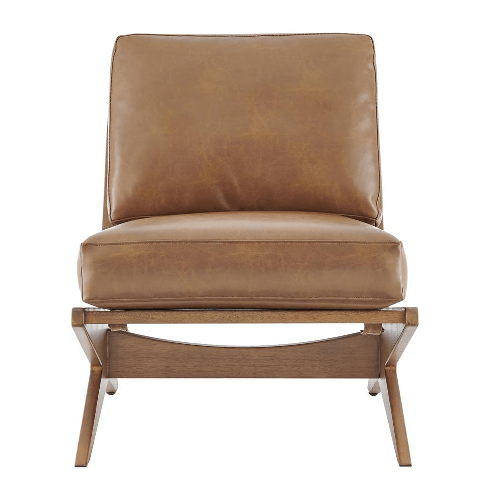 Chandler Faux Leather Accent Chair - Mervyns