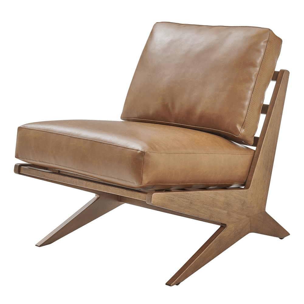 Chandler Faux Leather Accent Chair - Mervyns