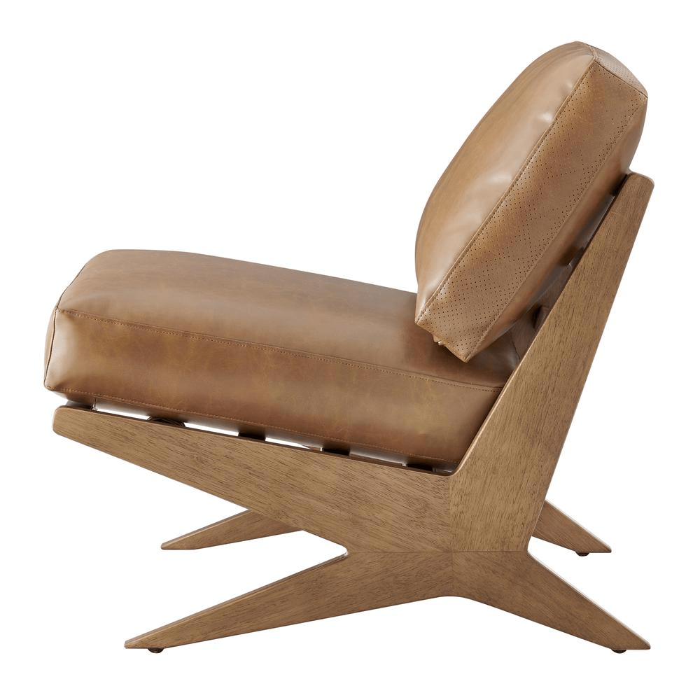 Chandler Faux Leather Accent Chair - Mervyns