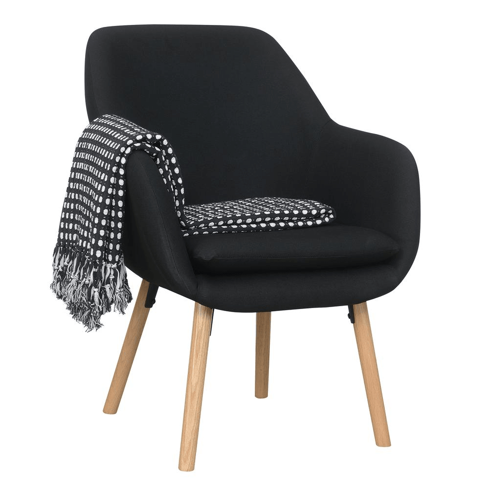 Charlotte Accent Chair, Black - Mervyns