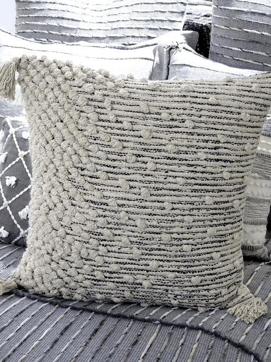 Chicos Home Throw Pillow Cover Beige Woven - Mervyns