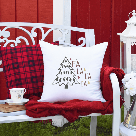 Christmas Fa La La Throw Pillow Cover, Winter Holiday Cozy Couch Sofa Bed Pillowcase, Rustic Home Accent Pillow for Airbnb Christmas Decor - Mervyns