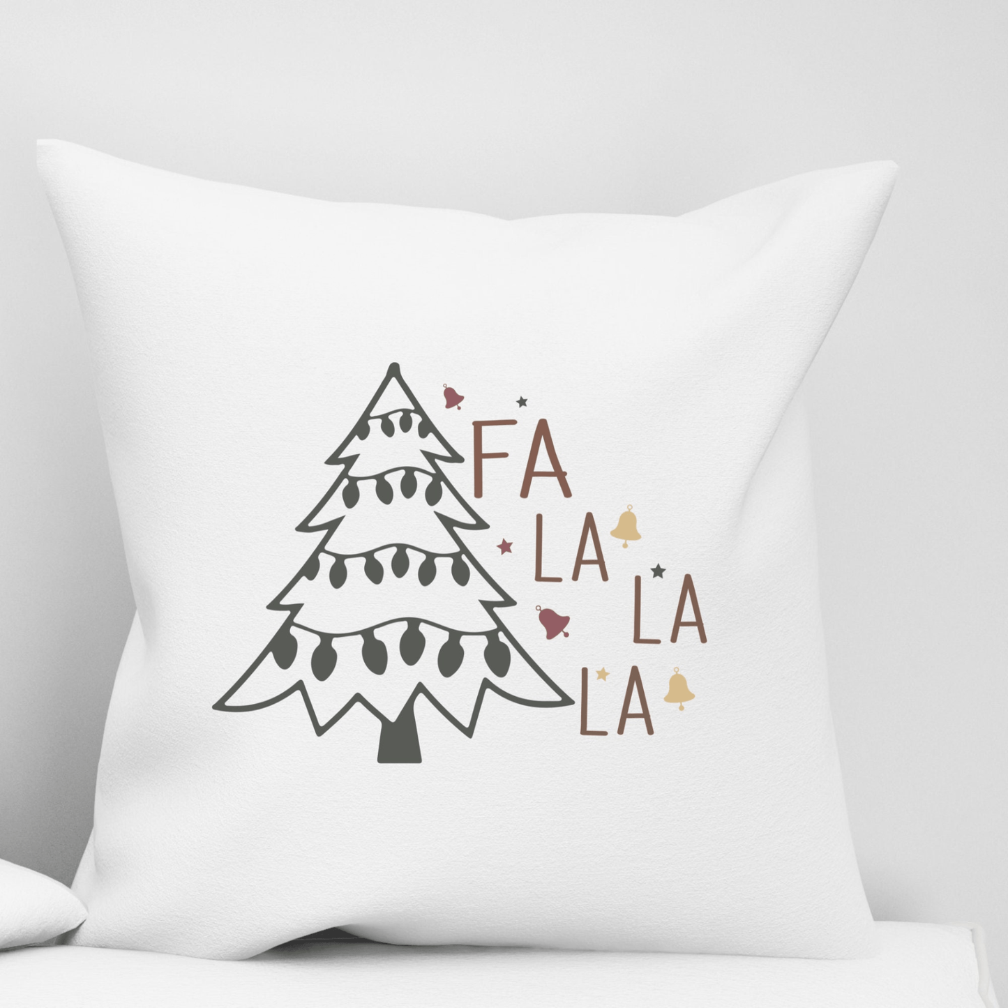 Christmas Fa La La Throw Pillow Cover, Winter Holiday Cozy Couch Sofa Bed Pillowcase, Rustic Home Accent Pillow for Airbnb Christmas Decor - Mervyns