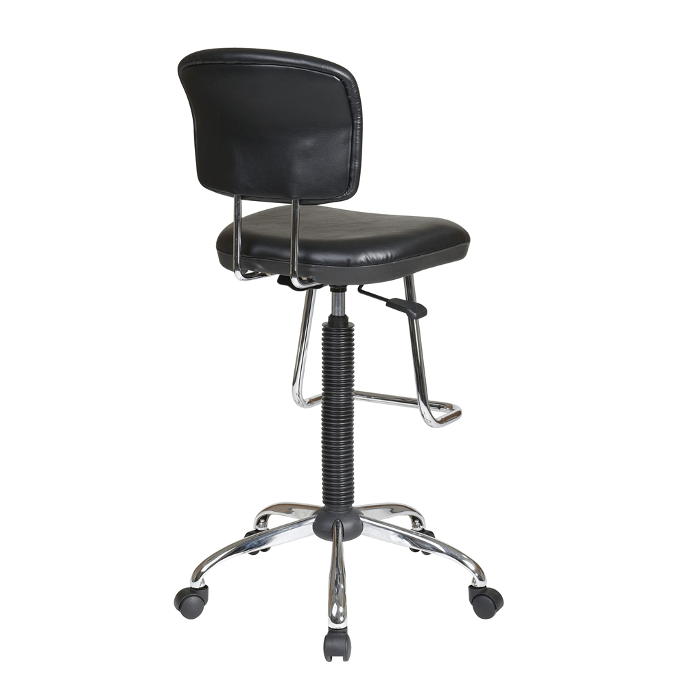 Chrome Finish Economical Chair with Teardrop Footrest - Mervyns